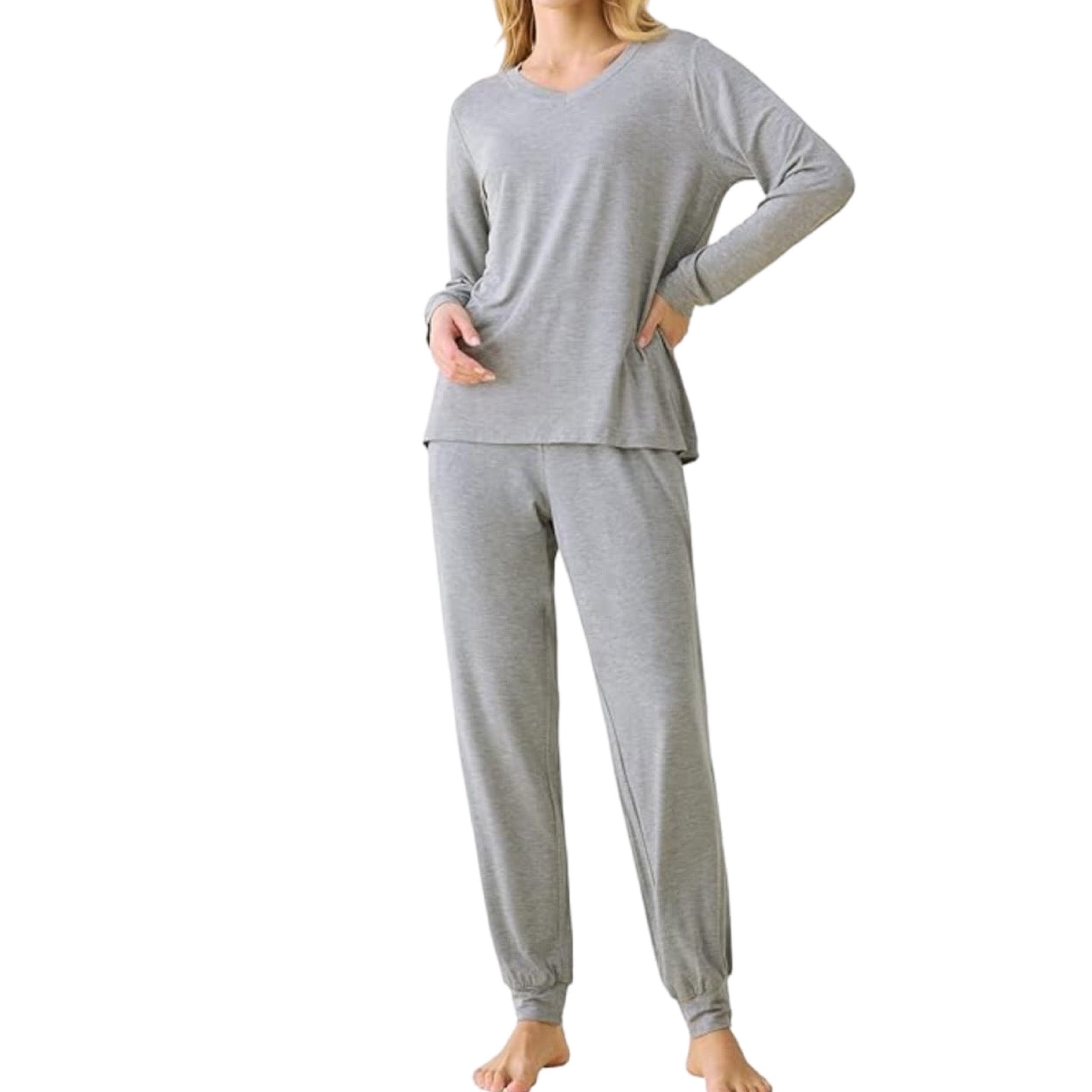 Pijama Tipo Pants Pantalon Largo y Blusa Manga Larga 558749 Poppy & Clay