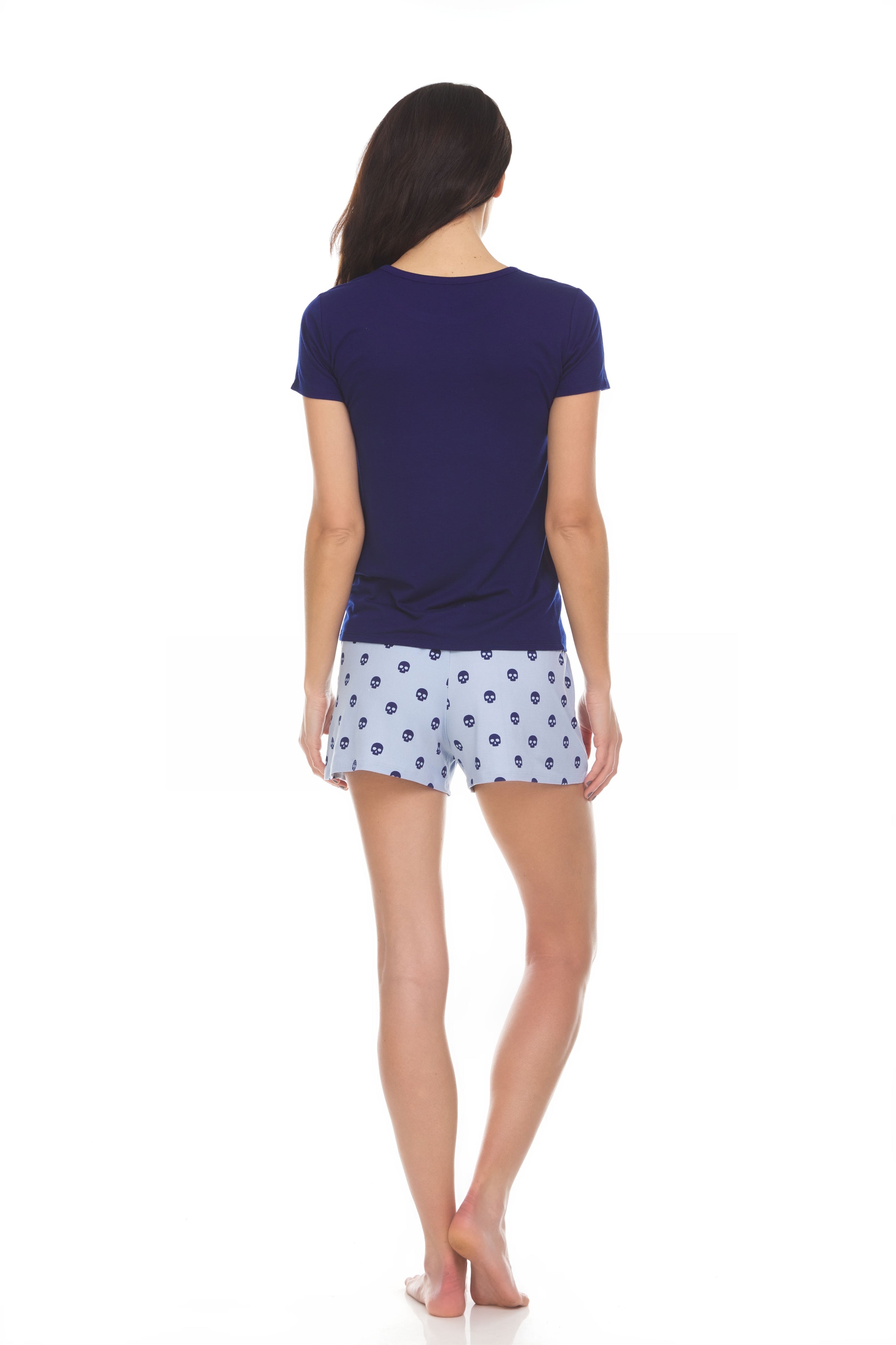 Pijama Pantalón Short y Blusa Cerrada Manga Corta Q81199 Flora Nikrooz