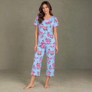 Pijama Pantalón Largo y Blusa Cerrada con Manga Corta WK70072 Forty Winks