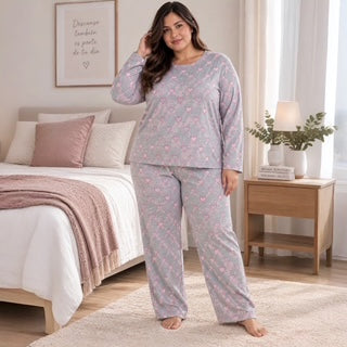 Pijama Pantalón Largo y Blusa Cerrada con Manga Larga WK90069X Forty Winks