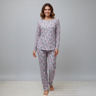 Pijama Pantalón Largo y Blusa Cerrada con Manga 3/4 558839 René Rofé