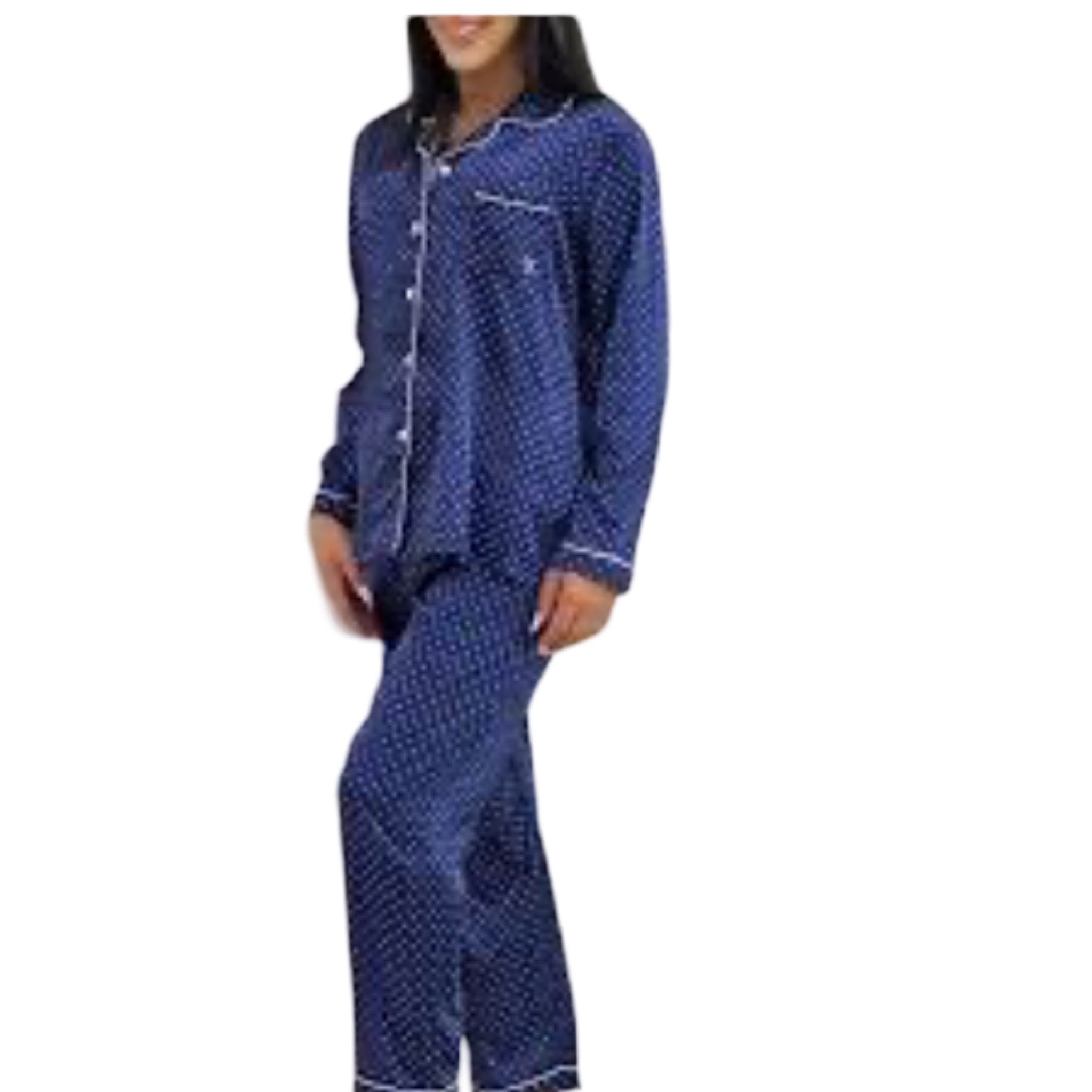 Pijama Pantalon Largo y Blusa Camisera con Botones y manga Larga 578754 Poppy & Clay