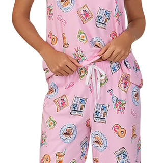 Pijama Capri Con Blusa Camisera y Manga Corta CD50008 Cuddl Duds