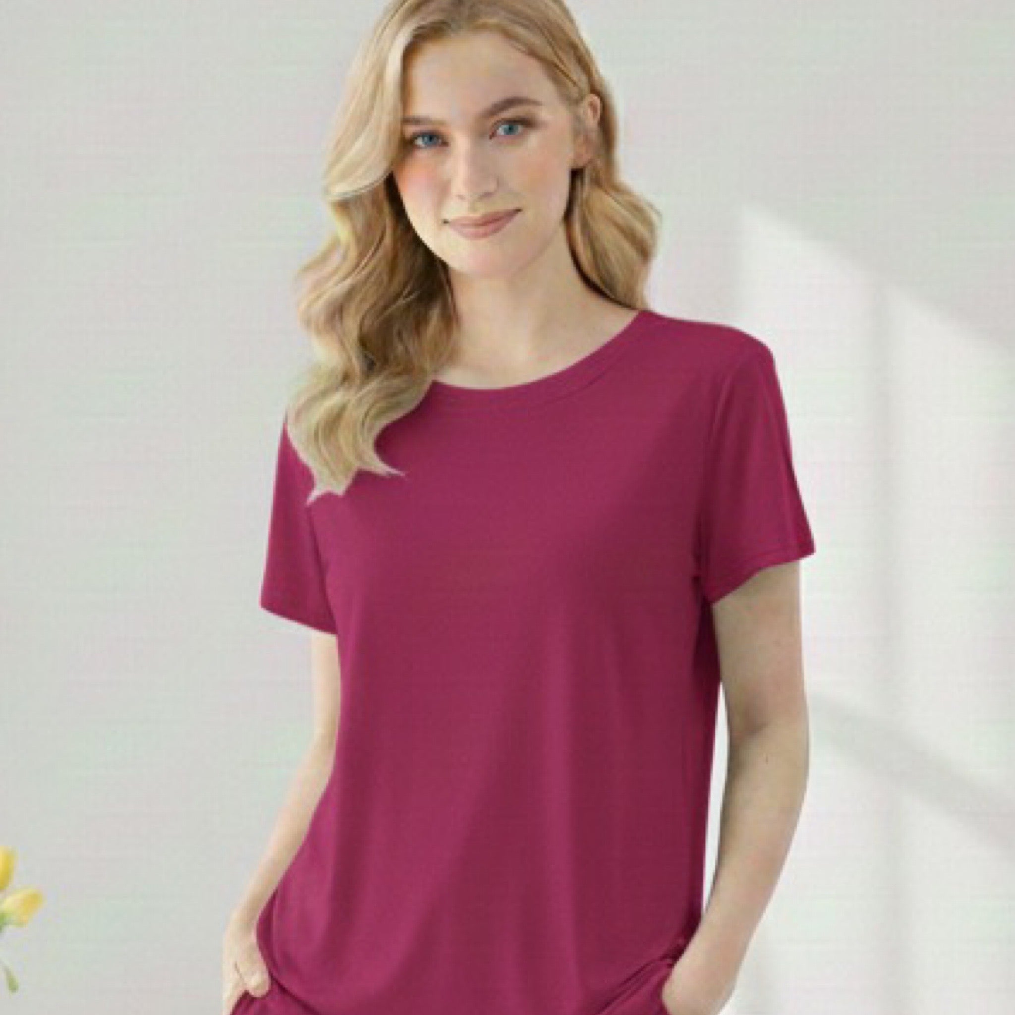 Pijama Pantalón Largo y Blusa Cerrada con Manga Corta L001