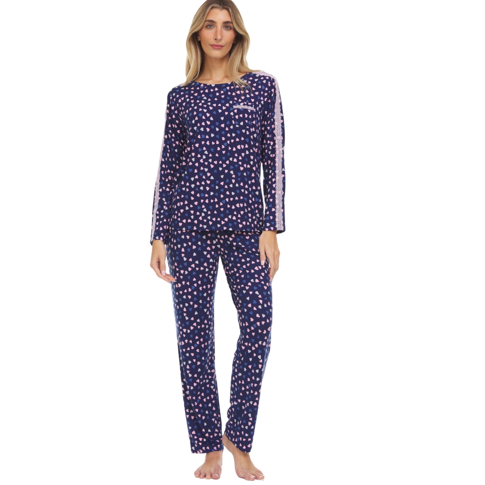 Pijama Pantalón Largo y Blusa Cerrada con Manga Larga Q81282