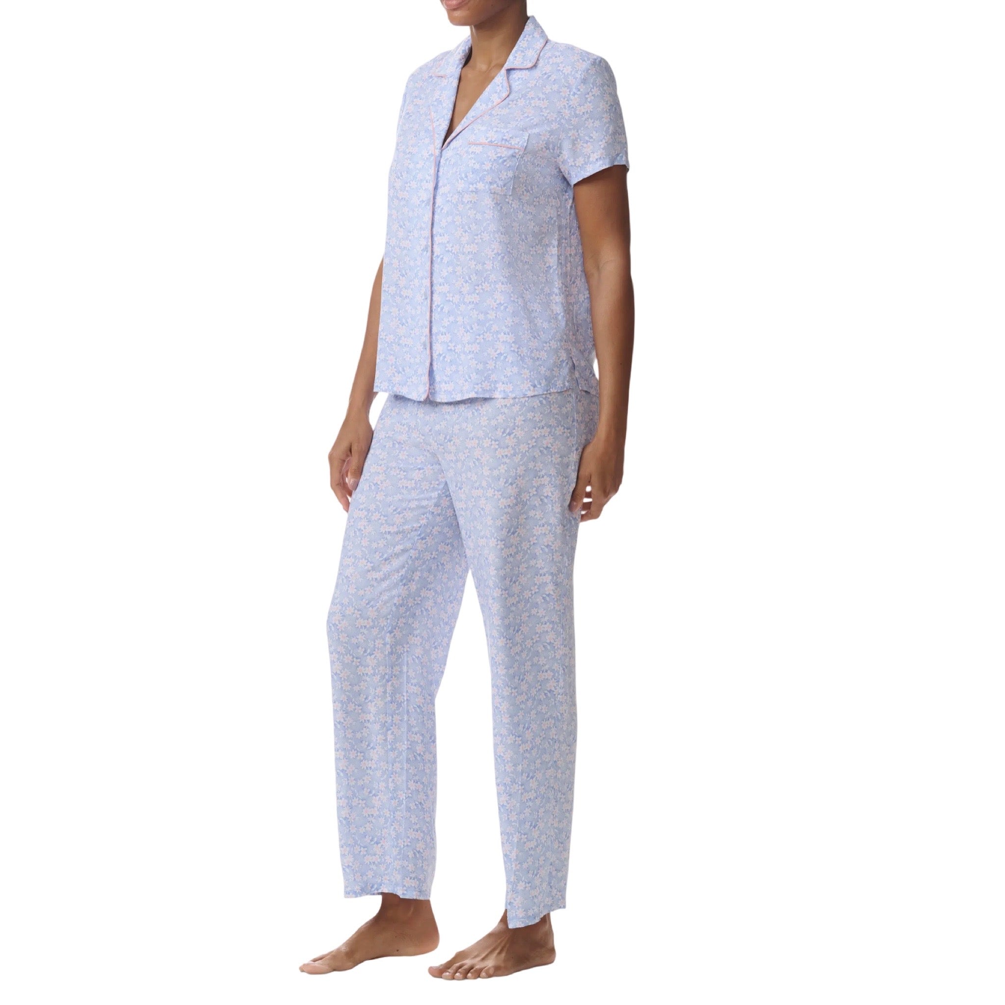 Pijama Pantalon Largo y Blusa Camisera con Botones y Manga Corta RLD0180 Splendid
