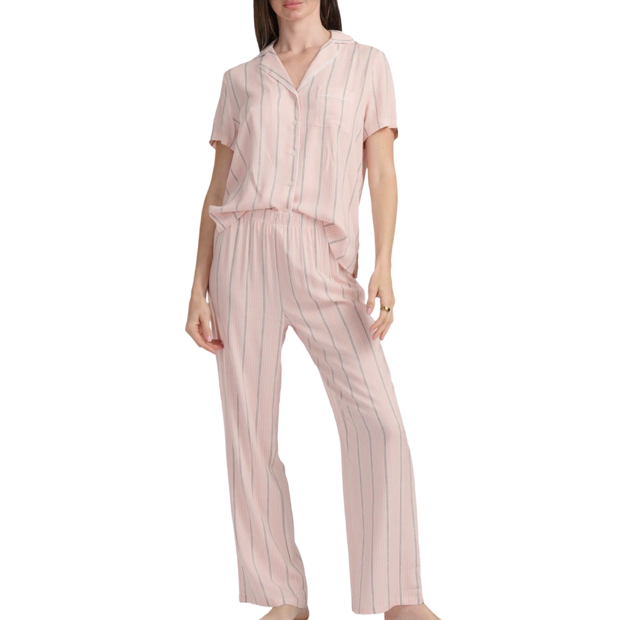 Pijama Pantalon Largo y Blusa Camisera con Botones y Manga Corta RLD0180 Splendid