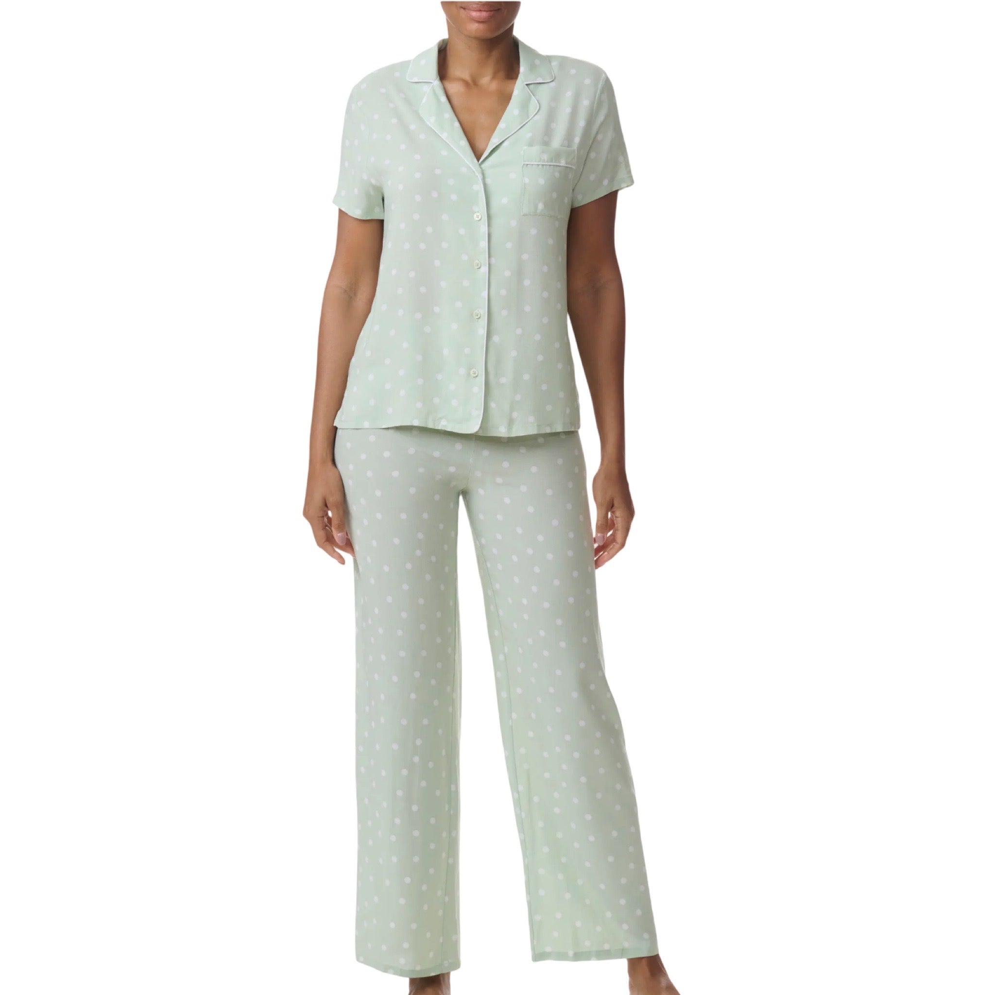 Pijama Pantalon Largo y Blusa Camisera con Botones y Manga Corta RLD0180 Splendid