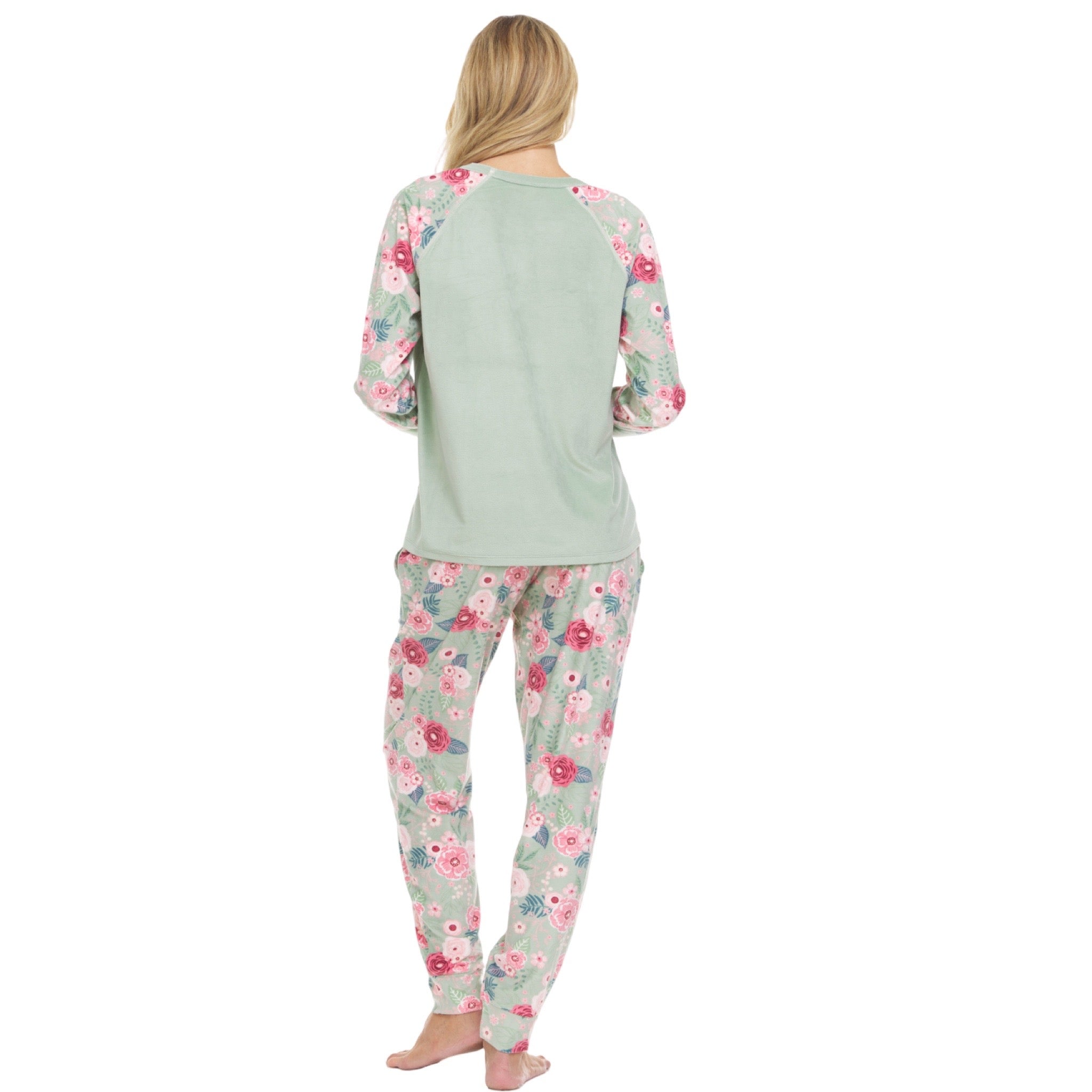 Pijama tipo Pants Pantalón Largo y Blusa cerrada con Manga Larga T90749 Flora Nikrooz