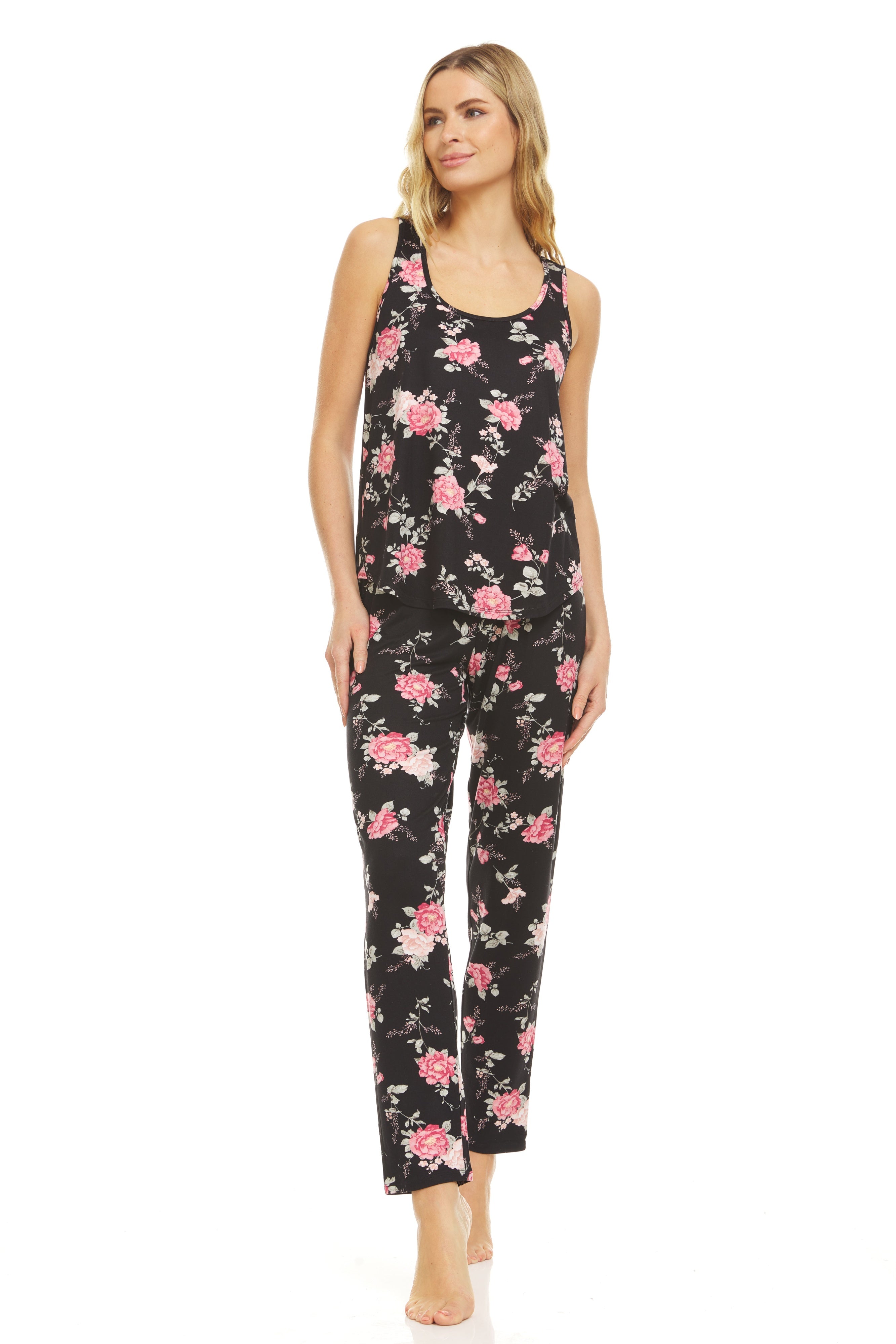 Pijama Larga con Blusa Tank Top T90459 Flora Nikrooz