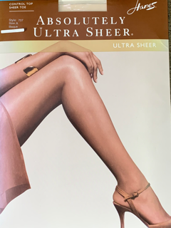 Pantyhose Hanes Absolutely Ultra Sheer sin Puntera y con Control Top 707