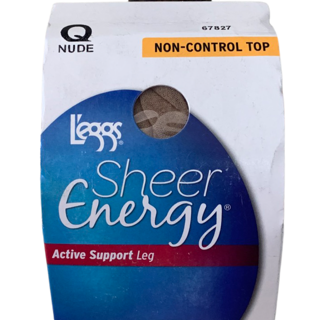 Pantyhose Sheer Energy Active Support Non Control Top Leggs Sheer Toe L'eggs 67600/700/800